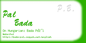 pal bada business card